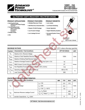 APT15D120KG datasheet  